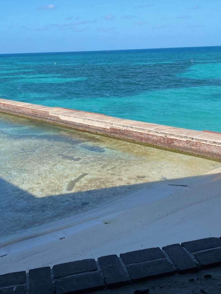 ocean view from within Fort Jefferson