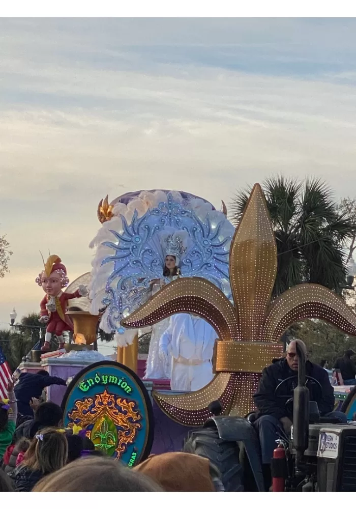 Float at Endymion parade at Mardi Gras