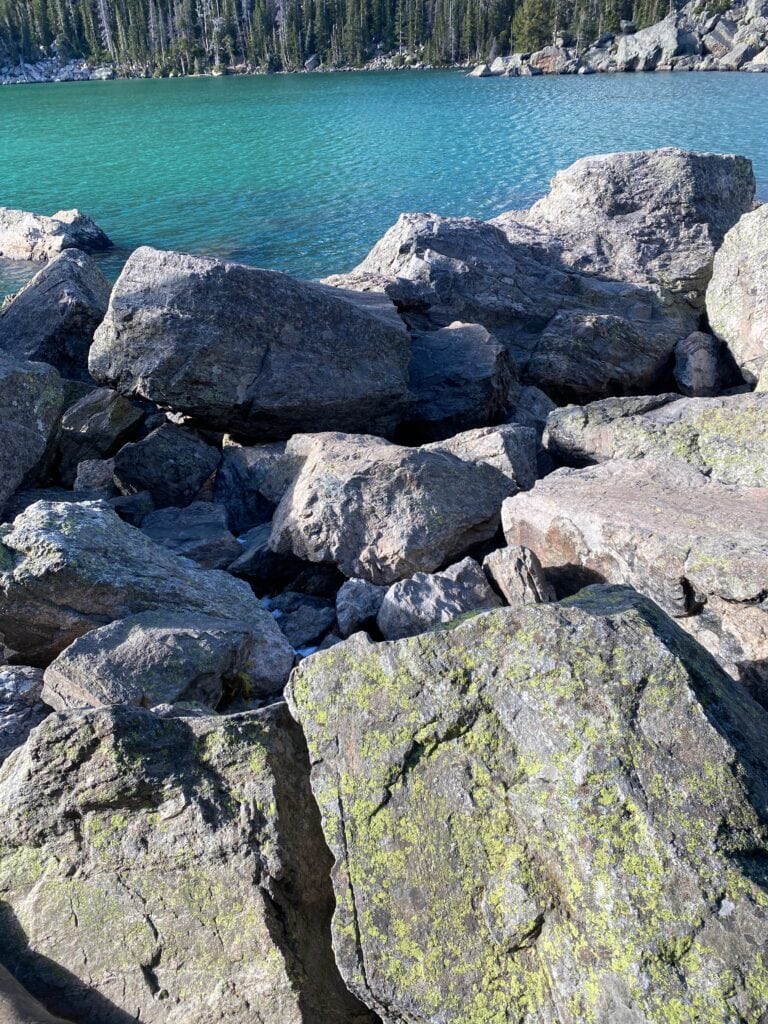 boulders at Lake Haiyaha