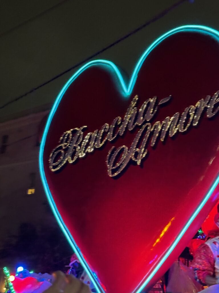 Heart with "Baccha-Amore" written inside