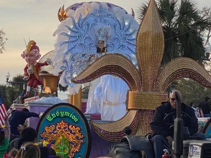 Float at Endymion parade at Mardi Gras