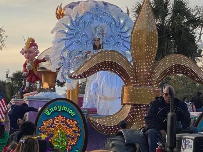 Float at Endymion parade at Mardi Gras